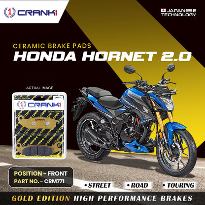 Crank1 Ceramic Brake Pads For Honda Hornet 2.0 - Front - CRM771