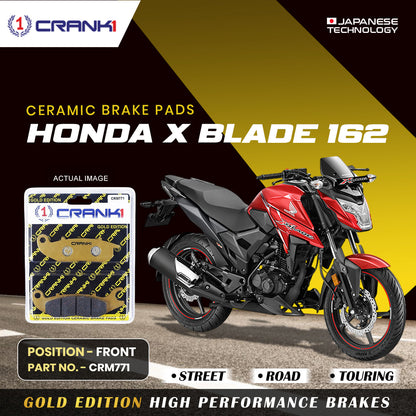 Crank1 Ceramic Brake Pads For Honda X Blade 162 - Front - CRM771