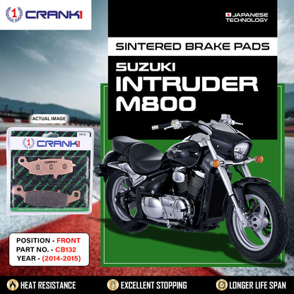 Crank1 Sintered Brake Pads For Suzuki Intruder M800 (2014-2015) - Front - CB132