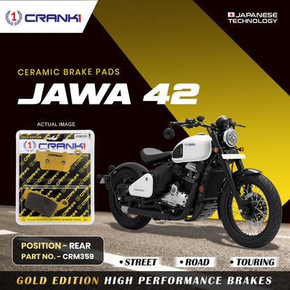 Crank1 Ceramic Brake Pads For Jawa 42 - Rear - CRM359