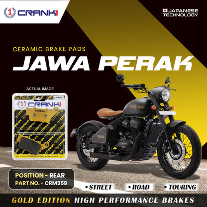 Crank1 Ceramic Brake Pads For Jawa Perak - Rear - CRM359