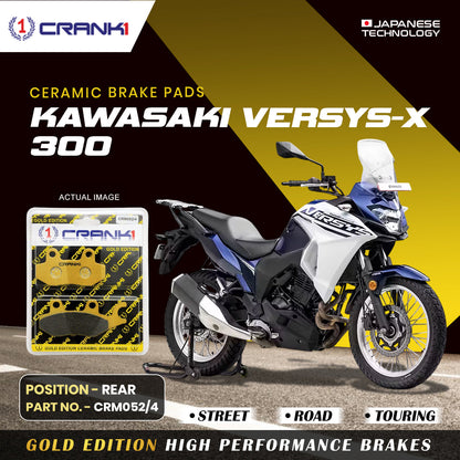Crank1 Ceramic Brake Pads For Kawasaki Versys-X 300 - Rear - CRM052/4