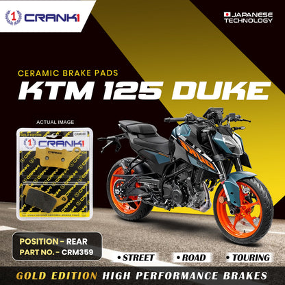 Crank1 Ceramic Brake Pads For KTM 125 Duke - Rear - CRM359