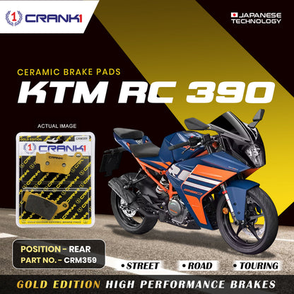 Crank1 Ceramic Brake Pads For KTM RC 390 - Rear - CRM359
