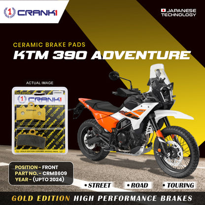 Crank1 Ceramic Brake Pads For KTM 390 Adventure (Upto 2024) - Front - CRM8609