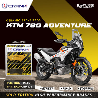 Crank1 Ceramic Brake Pads For KTM 790 Adventure - Rear - CRM479