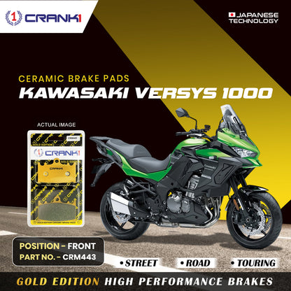 Crank1 Ceramic Brake Pads For Kawasaki Versys 1000 - Front - CRM443 - 2 Sets