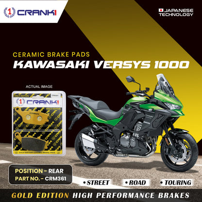 Crank1 Ceramic Brake Pads For Kawasaki Versys 1000 - Rear - CRM361