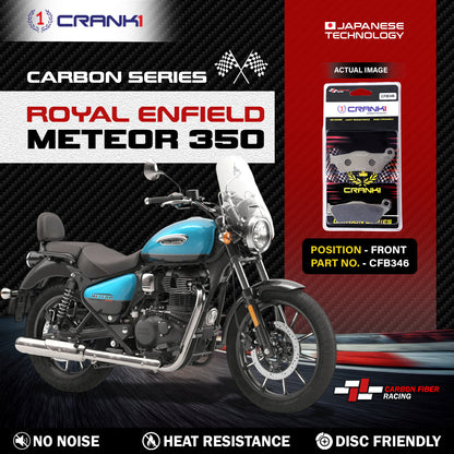 Crank1 Carbon Brake Pads For Royal Enfield Meteor 350 - Front - CFB346