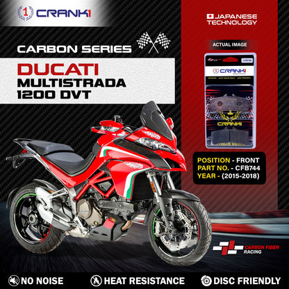 Crank1 Carbon Brake Pads For Ducati Multistrada 1200 DVT (2015-2018) - Front - CFB744 - 2 Sets