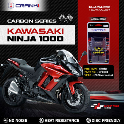 Crank1 Carbon Brake Pads For Kawasaki Ninja 1000 (2020 Onwards) - Front - CFB973 - 2 Sets