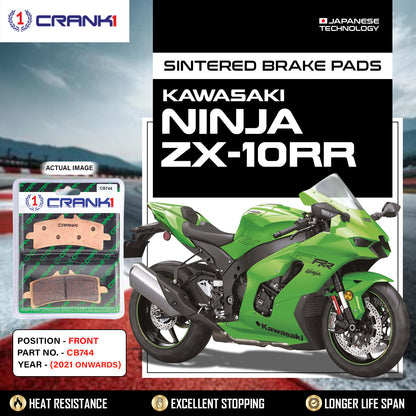 Crank1 Sintered Brake Pads For Kawasaki Ninja ZX-10RR (2021 Onwards) - Front - CB744 - 2 Sets