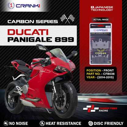 Crank1 Carbon Brake Pads For Ducati Panigale 899 (2014-2015) - Front - CFB036 - 2 Sets
