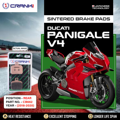 Crank1 Sintered Brake Pads For Ducati Panigale V4 (2018-2020) - Rear - CB662