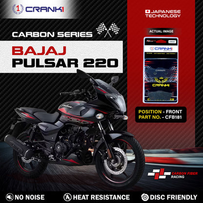 Crank1 Carbon Brake Pads For Bajaj Pulsar 220 - Front - CFB181
