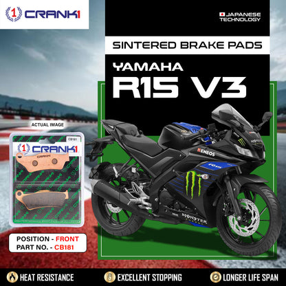 Crank1 Sintered Brake Pads For Yamaha R15 V3 - Front - CB181
