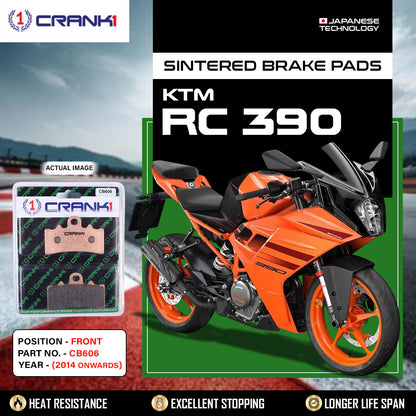 Crank1 Sintered Brake Pads For KTM RC 390 (2014 Onwards) - Front - CB606
