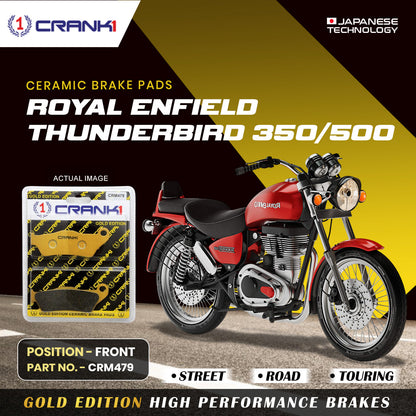 Crank1 Ceramic Brake Pads For Royal Enfield Thunderbird 350/500 - Front - CRM479