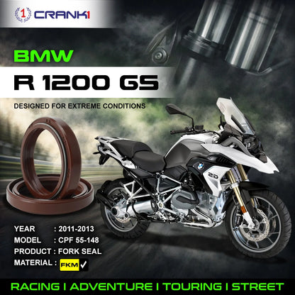 Crank1 Fork Oil Seals Pair For BMW R 1200 GS (2011-2013) - CPF55-148