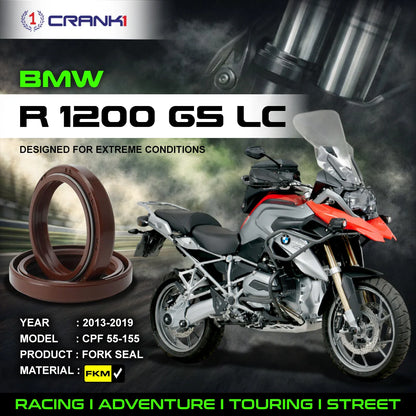 Crank1 Fork Oil Seals Pair For BMW R 1200 GS LC (2013-2019) - CPF55-155
