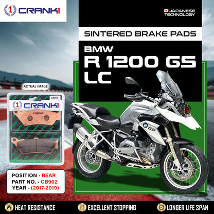Crank1 Sintered Brake Pads For BMW R 1200 GS LC (2017-2019) - Rear - CB902