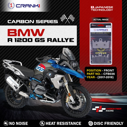 Crank1 Carbon Brake Pads For BMW R 1200 GS Rallye (2017-2019) - Front - CFB036 - 2 Sets