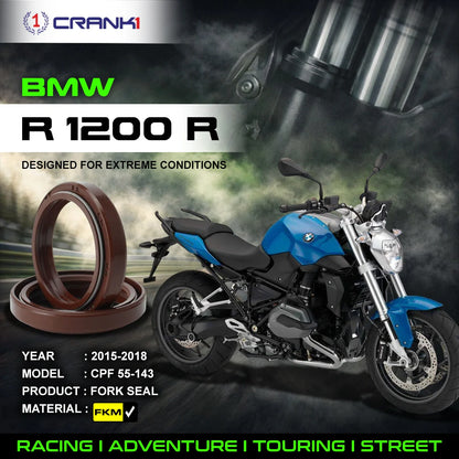 Crank1 Fork Oil Seals Pair For BMW R 1200 R (2015-2018) - CPF55-143