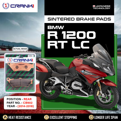 Crank1 Sintered Brake Pads For BMW R 1200 RT LC (2014-2018) - Rear - CB902