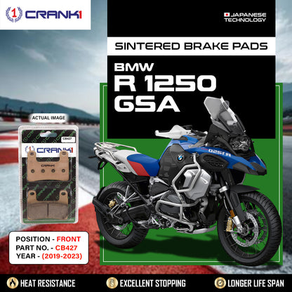 Crank1 Sintered Brake Pads For BMW R 1250 GSA (2019-2023) - Front - CB427 - 2 Sets Required