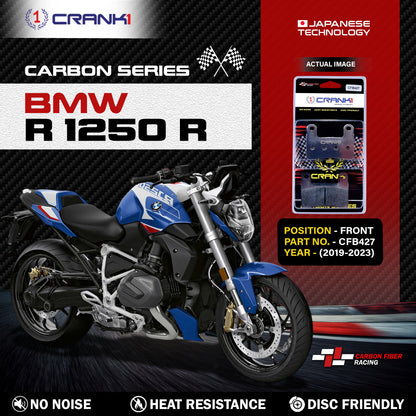 Crank1 Carbon Brake Pads For BMW R 1250 R (2019-2023) - Front - CFB427 - 2 Sets