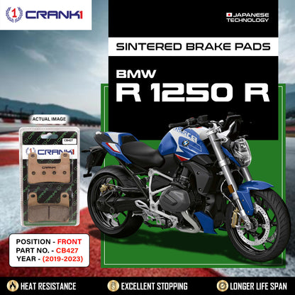Crank1 Sintered Brake Pads For BMW R 1250 R (2019-2023) - Front - CB427 - 2 Sets Required