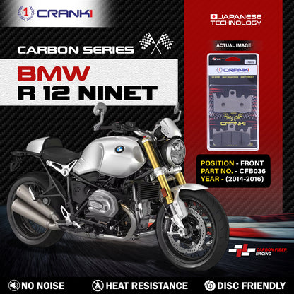 Crank1 Carbon Brake Pads For BMW R 12 nineT (2014-2016) - Front - CFB036 - 2 Sets