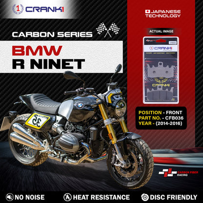 Crank1 Carbon Brake Pads For BMW R nineT (2014-2016) - Front - CFB036 - 2 Sets