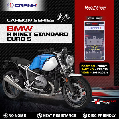Crank1 Carbon Brake Pads For BMW R nineT Standard Euro 5 (2020-2023) - Front - CFB036 - 2 Sets