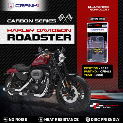 Crank1 Carbon Brake Pads For Harley Davidson Roadster (2018) - Rear - CFB452