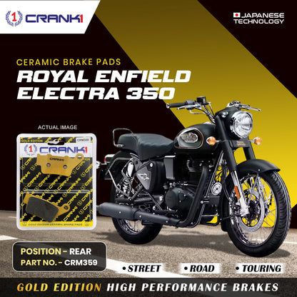 Crank1 Ceramic Brake Pads For Royal Enfield Electra 350 - Rear - CRM359