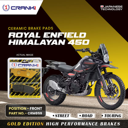 Crank1 Ceramic Brake Pads For Royal Enfield Himalayan 450 - Front - CRM859