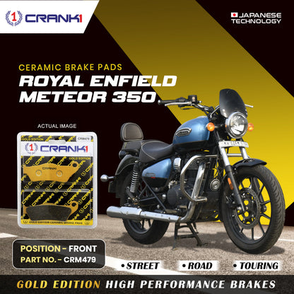 Crank1 Ceramic Brake Pads For Royal Enfield Meteor 350 - Front - CRM479