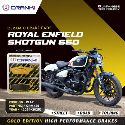 Crank1 Ceramic Brake Pads For Royal Enfield Shotgun 650 (2024-2025) - Rear - CRM479