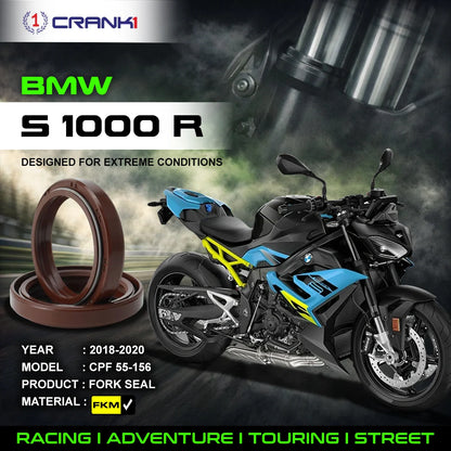Crank1 Fork Oil Seals Pair For BMW S 1000 R (2018-2020) - CPF55-156