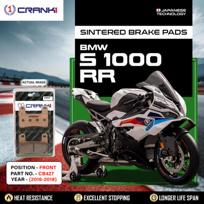 Crank1 Sintered Brake Pads For BMW S 1000 RR (2016-2018) - Front - CB427