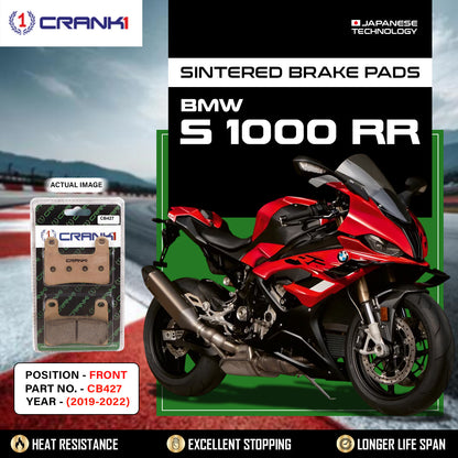 Crank1 Sintered Brake Pads For BMW S 1000 RR (2019-2022) - Front - CB427