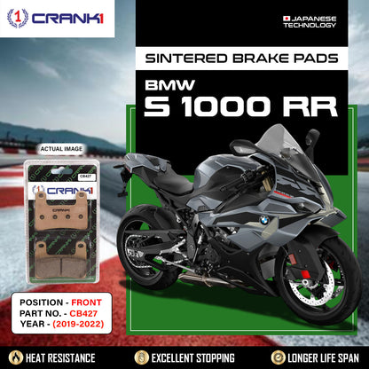 Crank1 Sintered Brake Pads For BMW S 1000 RR (2019-2022) - Front - CB427 - 2 Sets Required
