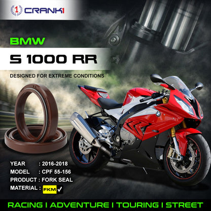 Crank1 Fork Oil Seals Pair For BMW S 1000 RR (2016-2018) - CPF55-156