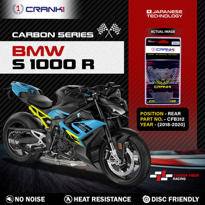 Crank1 Carbon Brake Pads For BMW S 1000 R (2018-2020) - Rear - CFB312