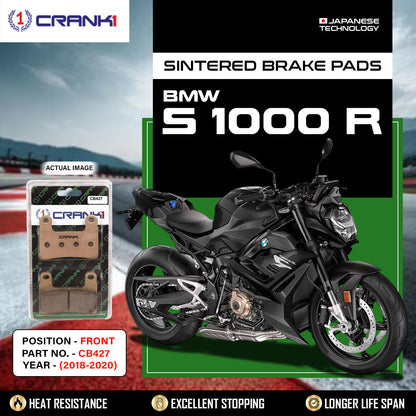 Crank1 Sintered Brake Pads For BMW S 1000 R (2018-2020) - Front - CB427