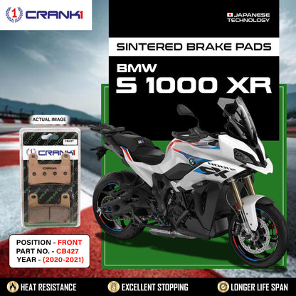 Crank1 Sintered Brake Pads For BMW S 1000 XR (2020-2021) - Front - CB427 - 2 Sets Required
