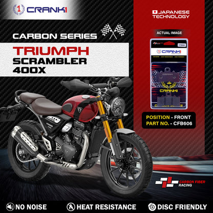Crank1 Carbon Brake Pads For Triumph Scrambler 400X - Front - CFB606