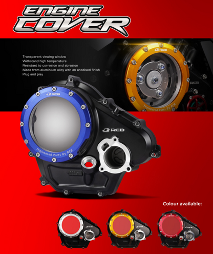RCB Transparent Engine Cover for Yamaha R15 V3/ MT15 - 01E0010