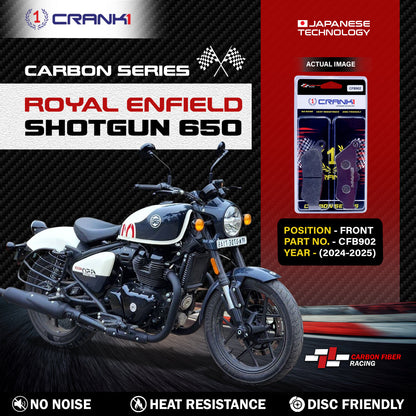 Crank1 Carbon Brake Pads For Royal Enfield Shotgun 650 (2024-2025) - Front - CFB902